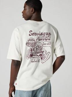 Levi's Cotton Regular Fit Short Sleeve Flavor Graphic T-Shirt, Egret, Egret