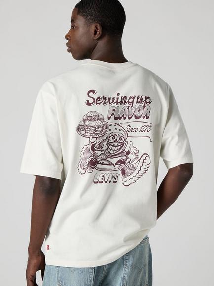 Levi's Cotton Regular Fit Short Sleeve Flavor Graphic T-Shirt, Egret, Egret