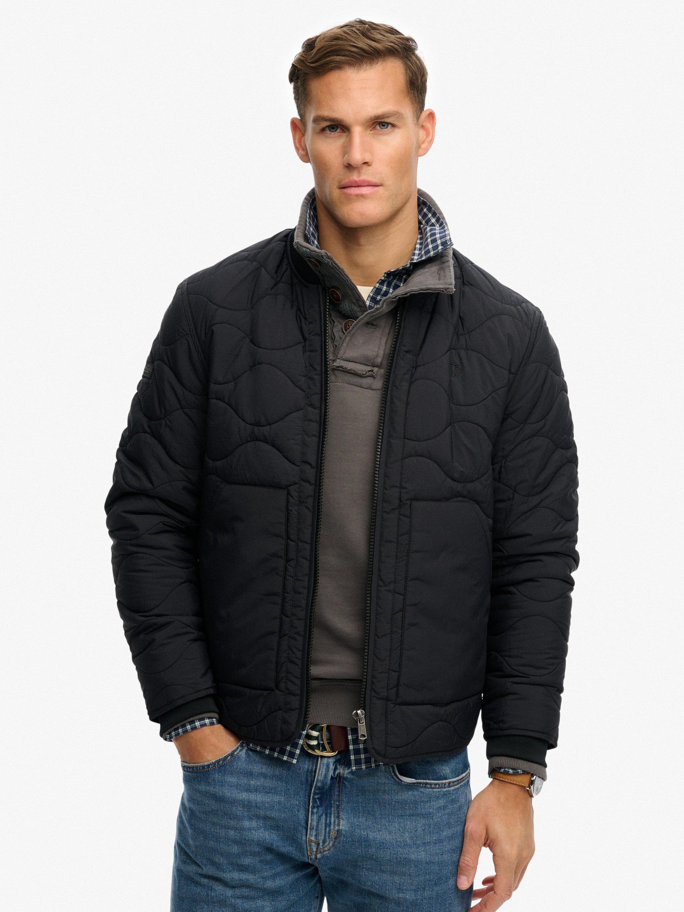 Product image 1 of 6, which shows Superdry Military Liner Jacket, Jet Black, XXL