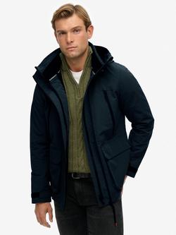 Superdry Colour Block Windbreaker Jacket, Blue Graphite, Blue Graphite