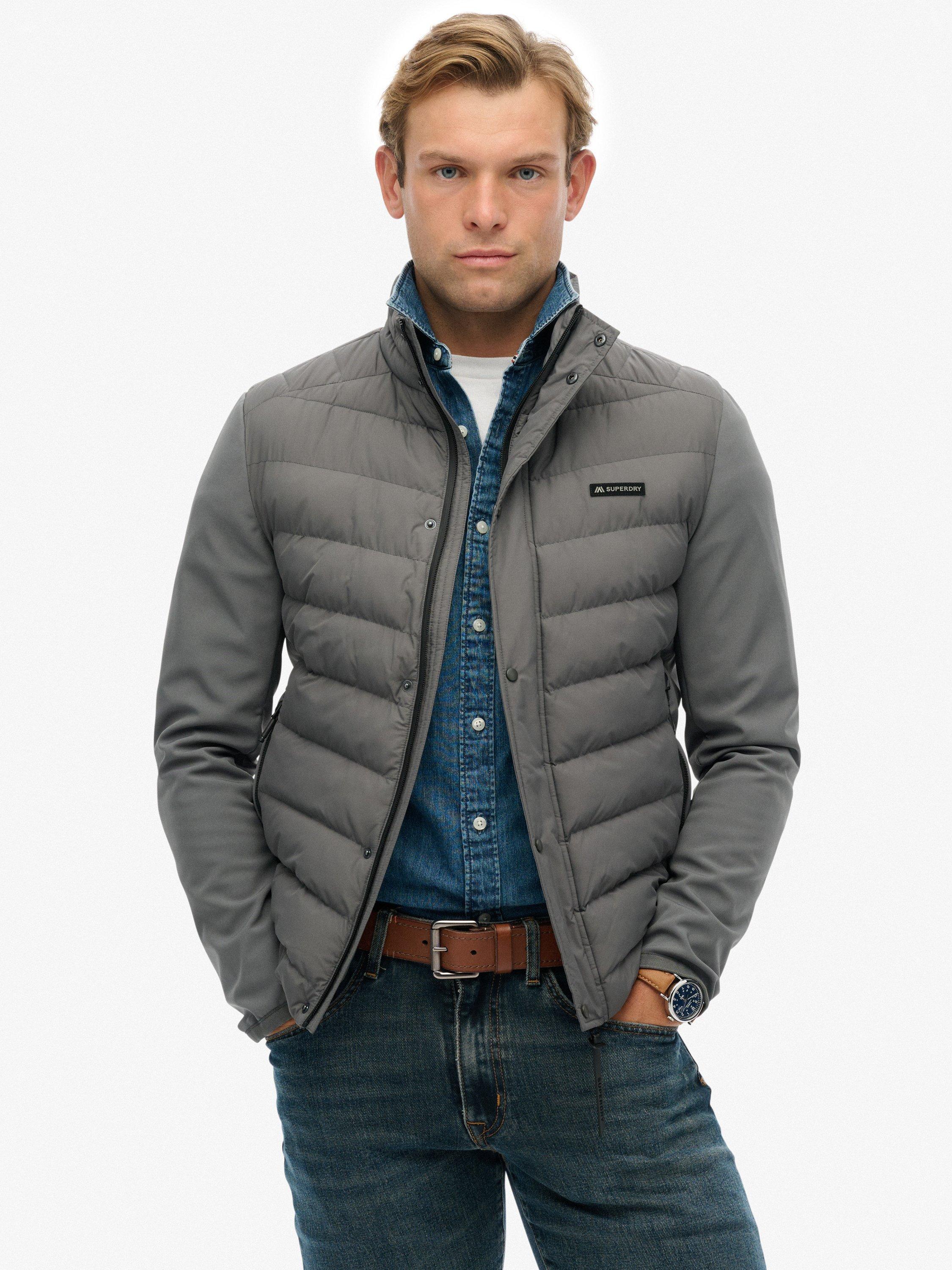 Product image 1 of 1, which shows Superdry Storm Popper Softshell Jacket, Dark Dull Charcoal, S