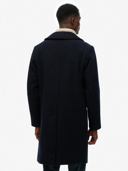 Superdry Wool Blend Pea Coat - view 2, Eclipse Navy