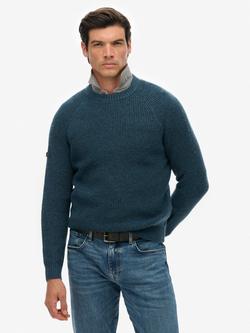 Superdry Chunky Raglan Jumper, Ink, Ink