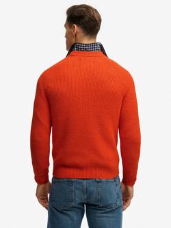Superdry Chunky Raglan Jumper, Bold Orange - view 2, Bold Orange