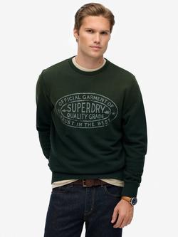 Superdry Lo-Fi Outdoors Relaxed Cotton Sweatshirt, Enamel Green, Enamel Green