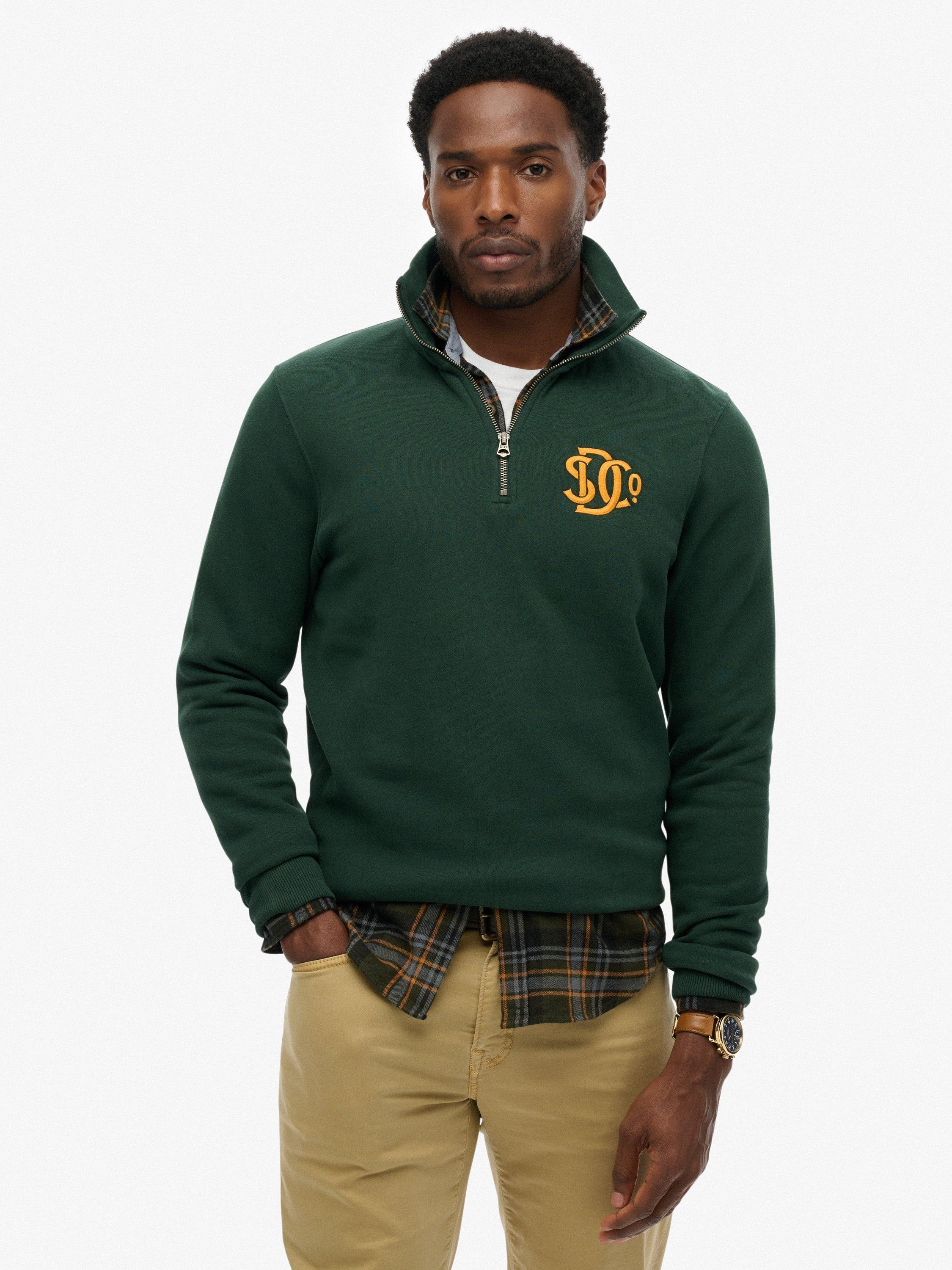 Product image 1 of 1, which shows Superdry Neon Half Zip Track Top, Enamel Green, XXXL