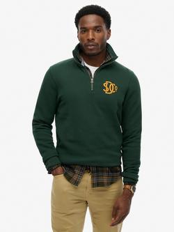 Superdry Neon Half Zip Track Top, Enamel Green