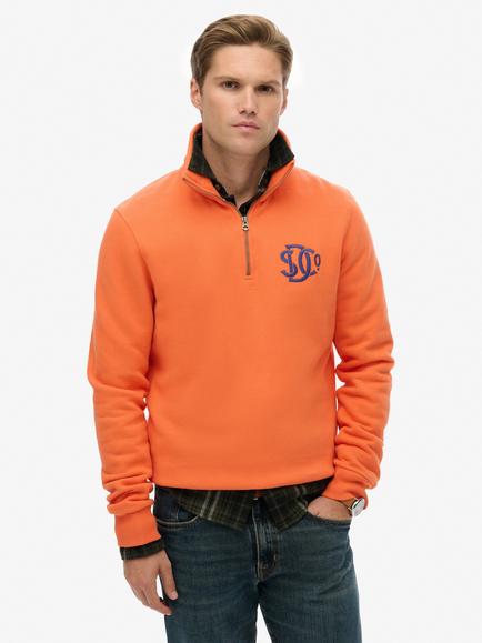 Superdry Neon Half Zip Track Top, Firecracker Orange