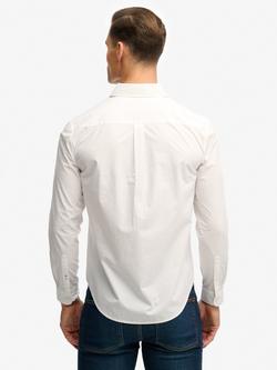 Superdry Classic Tailored Long Sleeve Shirt, Optic - view 2, Optic