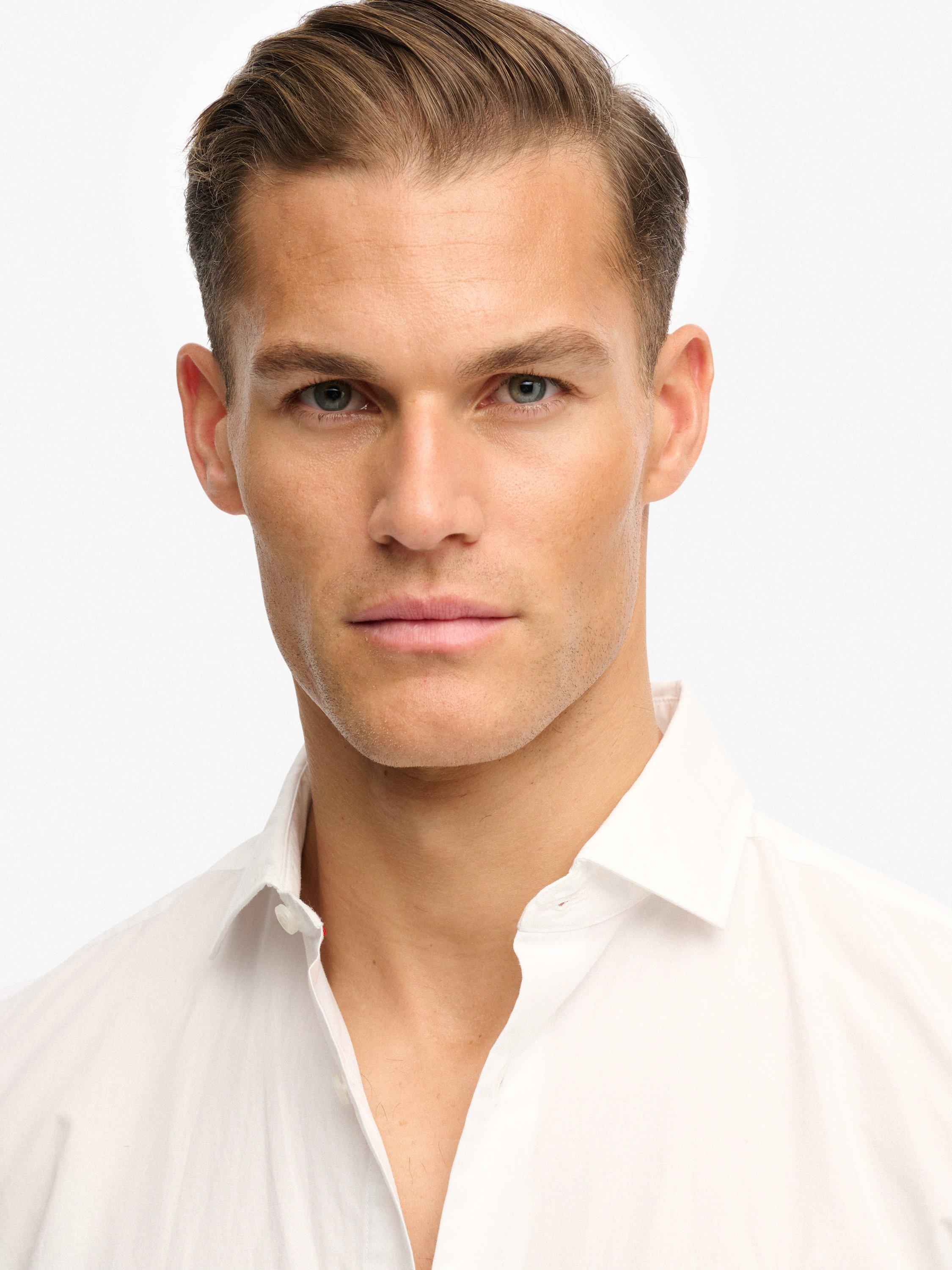 Product image 5 of 5, which shows Superdry Classic Tailored Long Sleeve Shirt, Optic, S