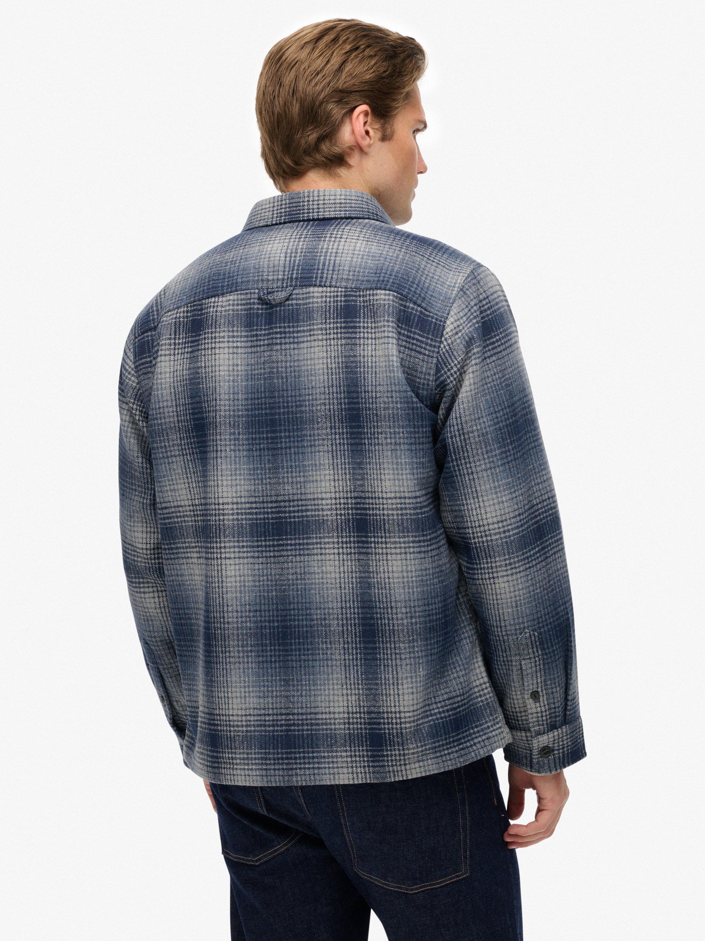 Product image 2 of 6, which shows Superdry Wool Blend Miller Overshirt, Blue, XL