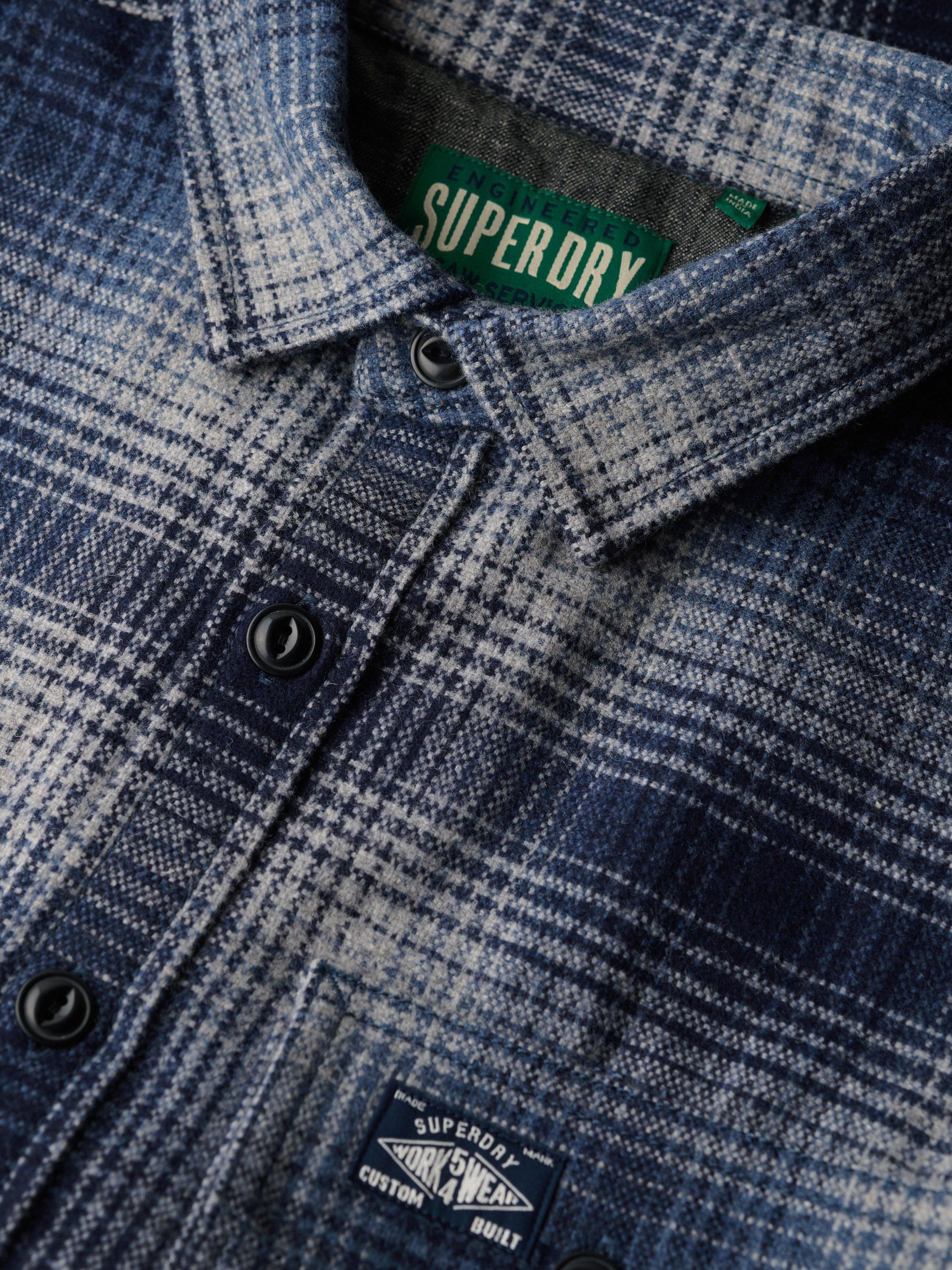 Product image 6 of 6, which shows Superdry Wool Blend Miller Overshirt, Blue, XL