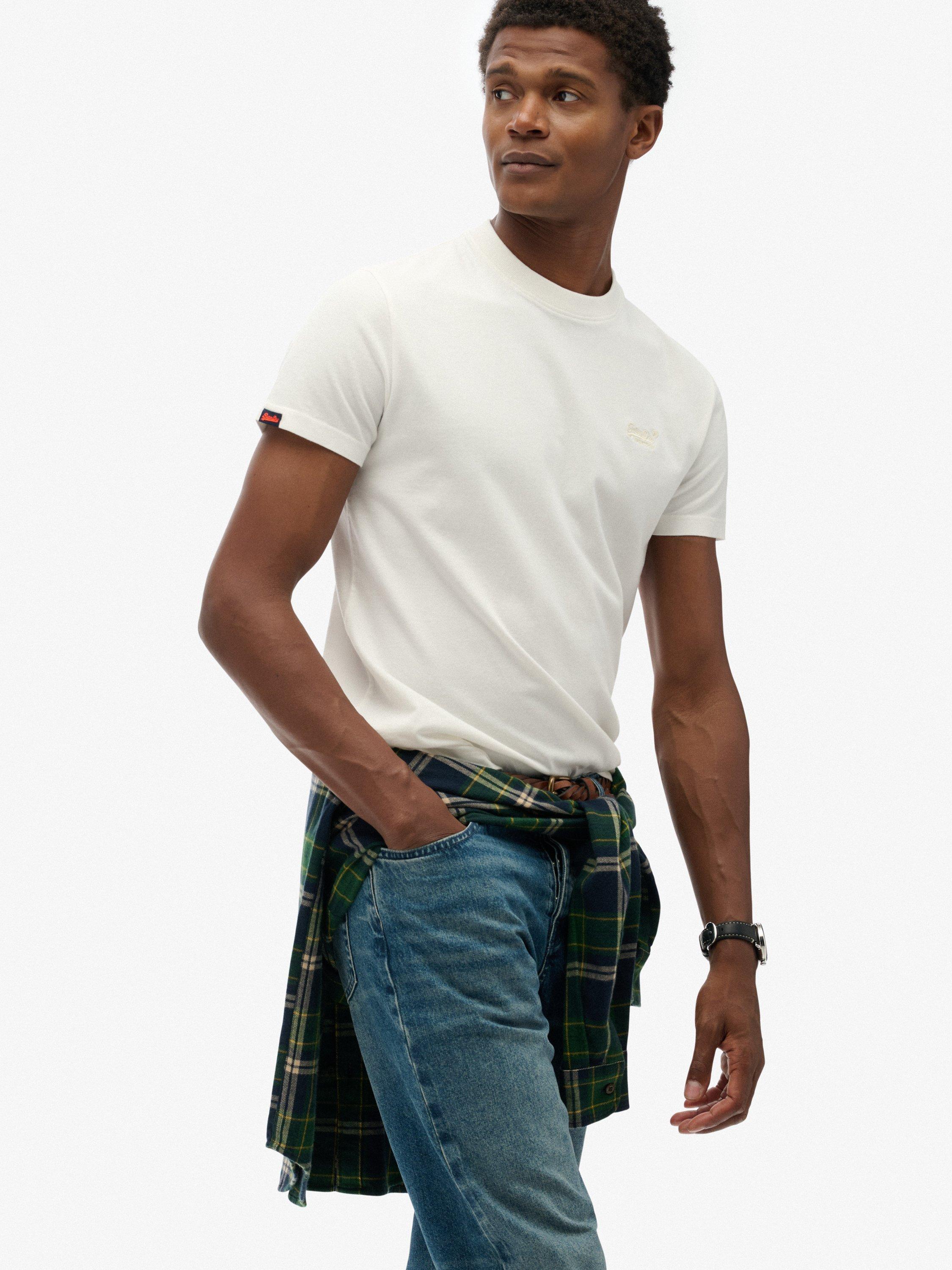 Product image 4 of 5, which shows Superdry Organic Cotton Essential Logo T-Shirt, Off White, S