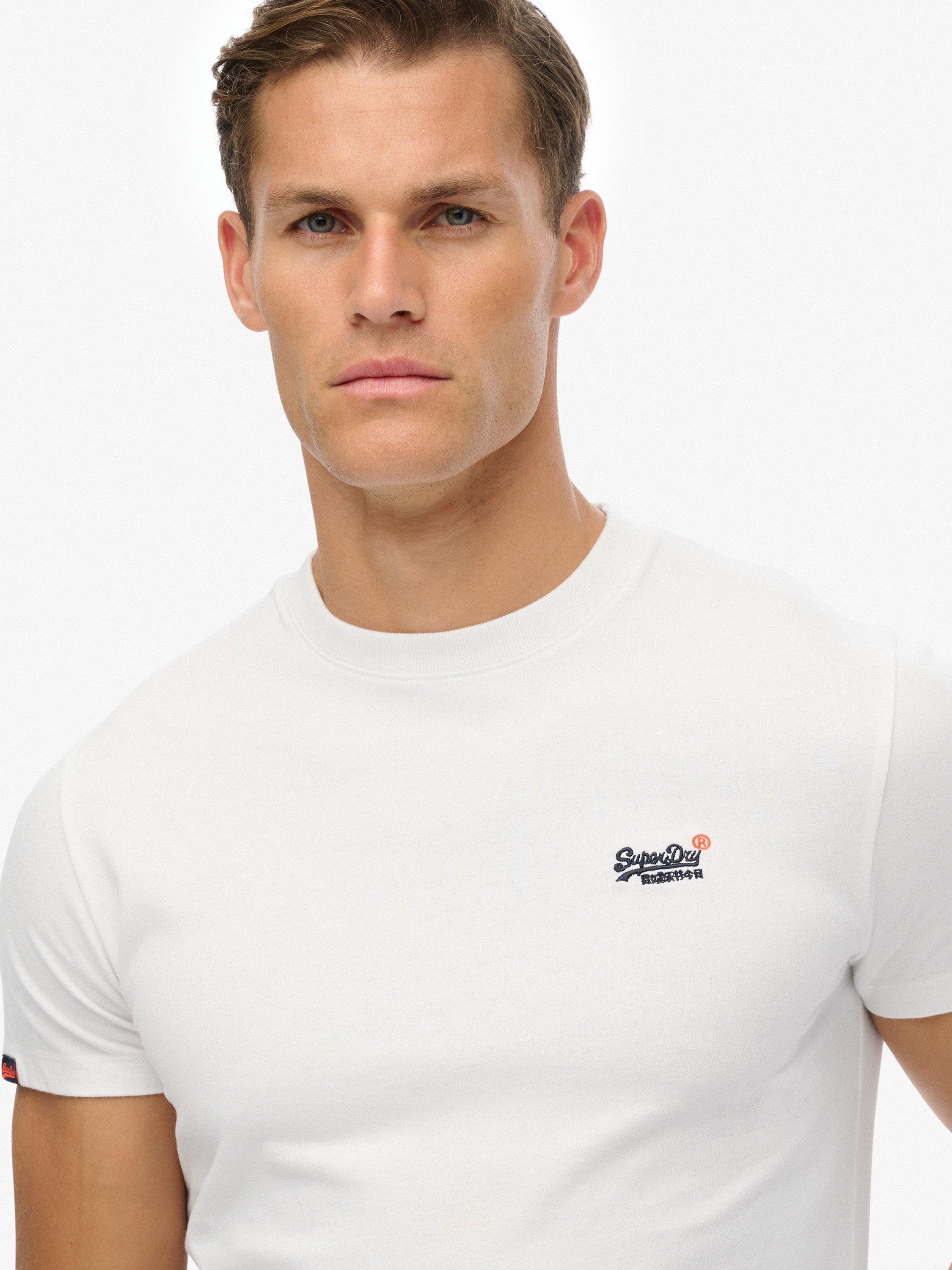 Product image 3 of 4, which shows Superdry Essential Contrast Embroidered T-Shirt, Optic, S