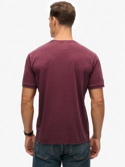 Superdry Heritage Tab Cotton Loose Fit Short Sleeve Graphic T-Shirt, Port Red - view 2, Port Red