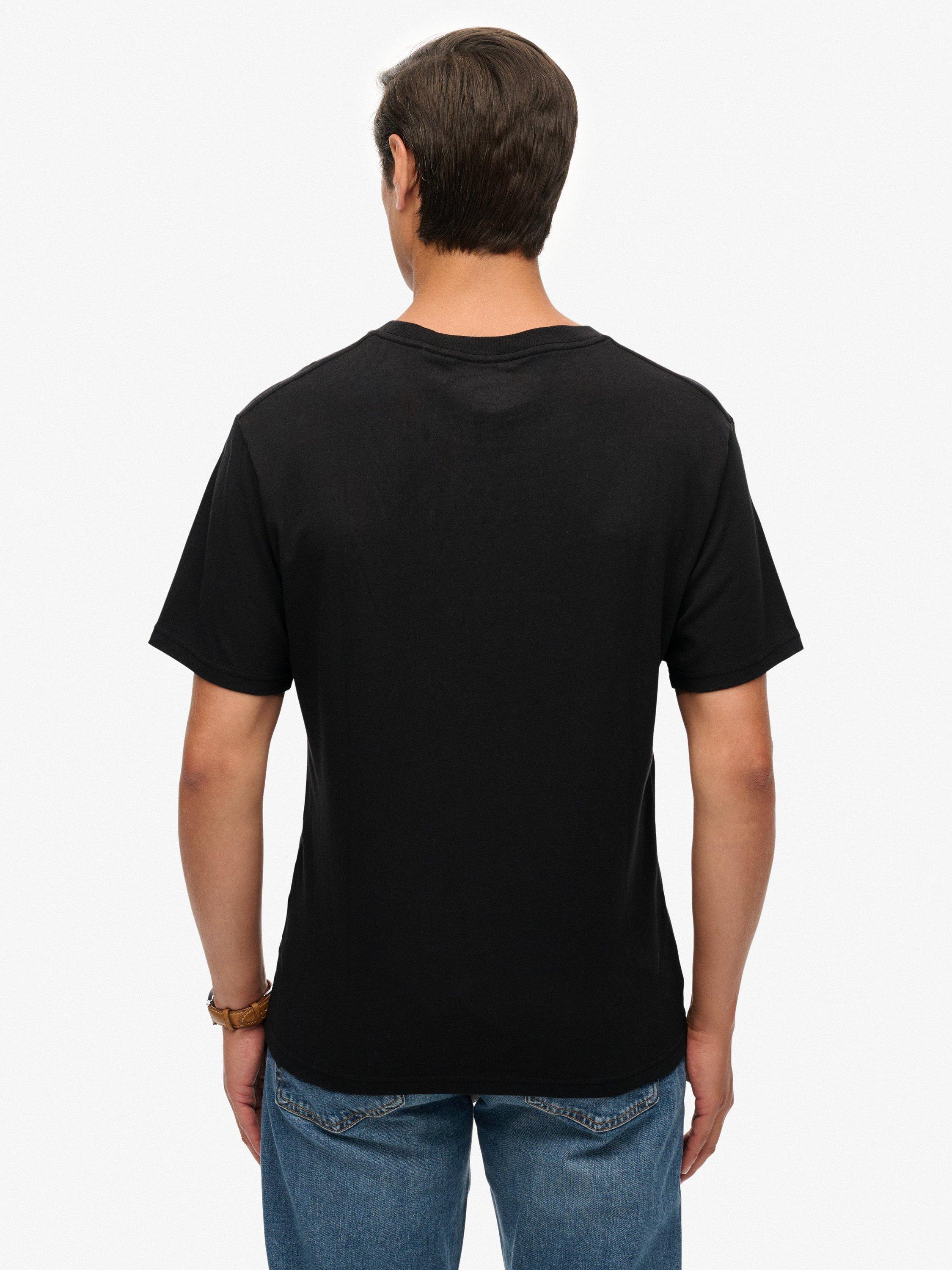 Product image 2 of 4, which shows Superdry Essentials Relaxed T-Shirt, Meteorite Black, S