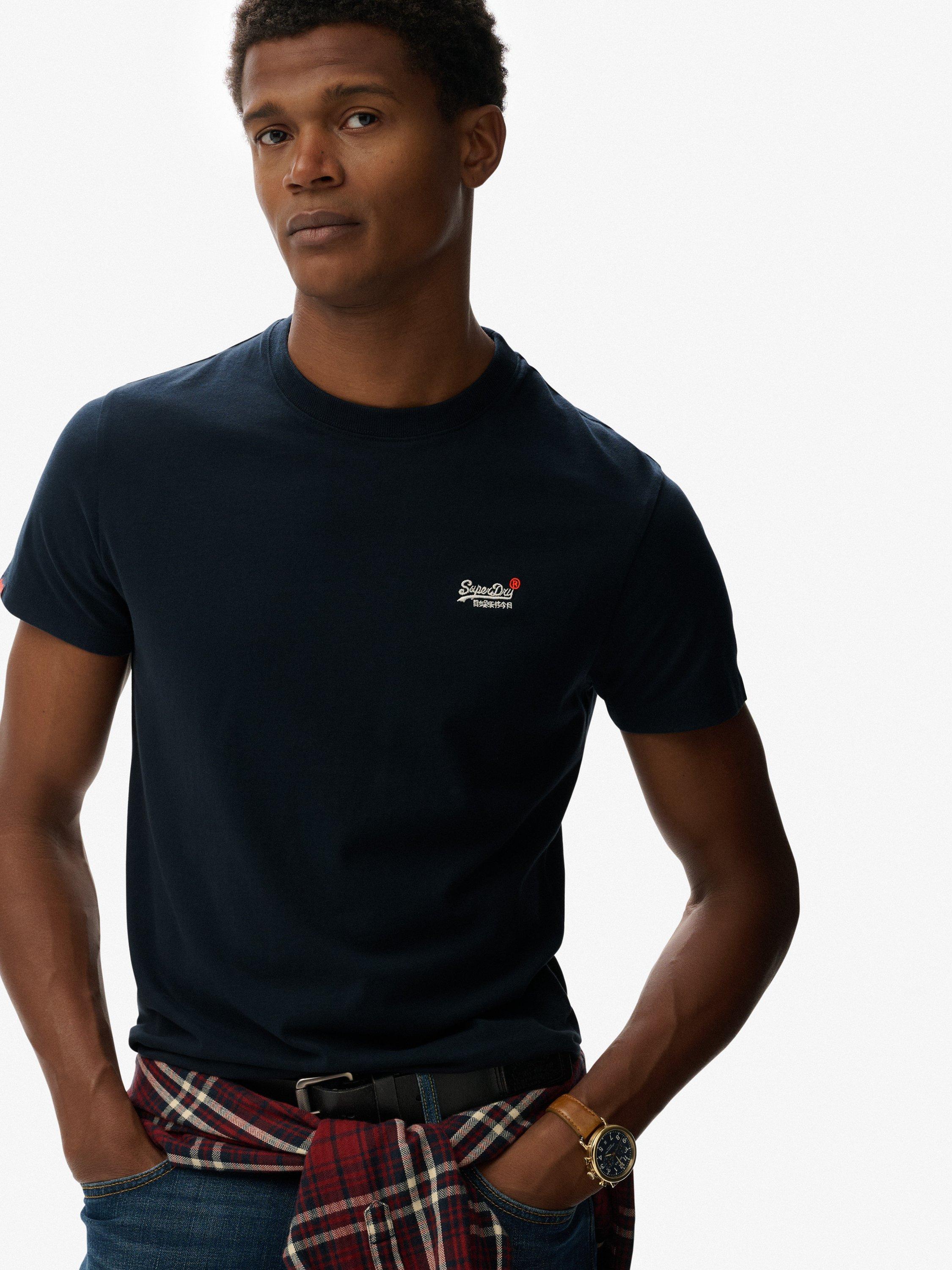 Product image 3 of 3, which shows Superdry Essential Contrast Embroidered T-Shirt, Eclipse Navy, S