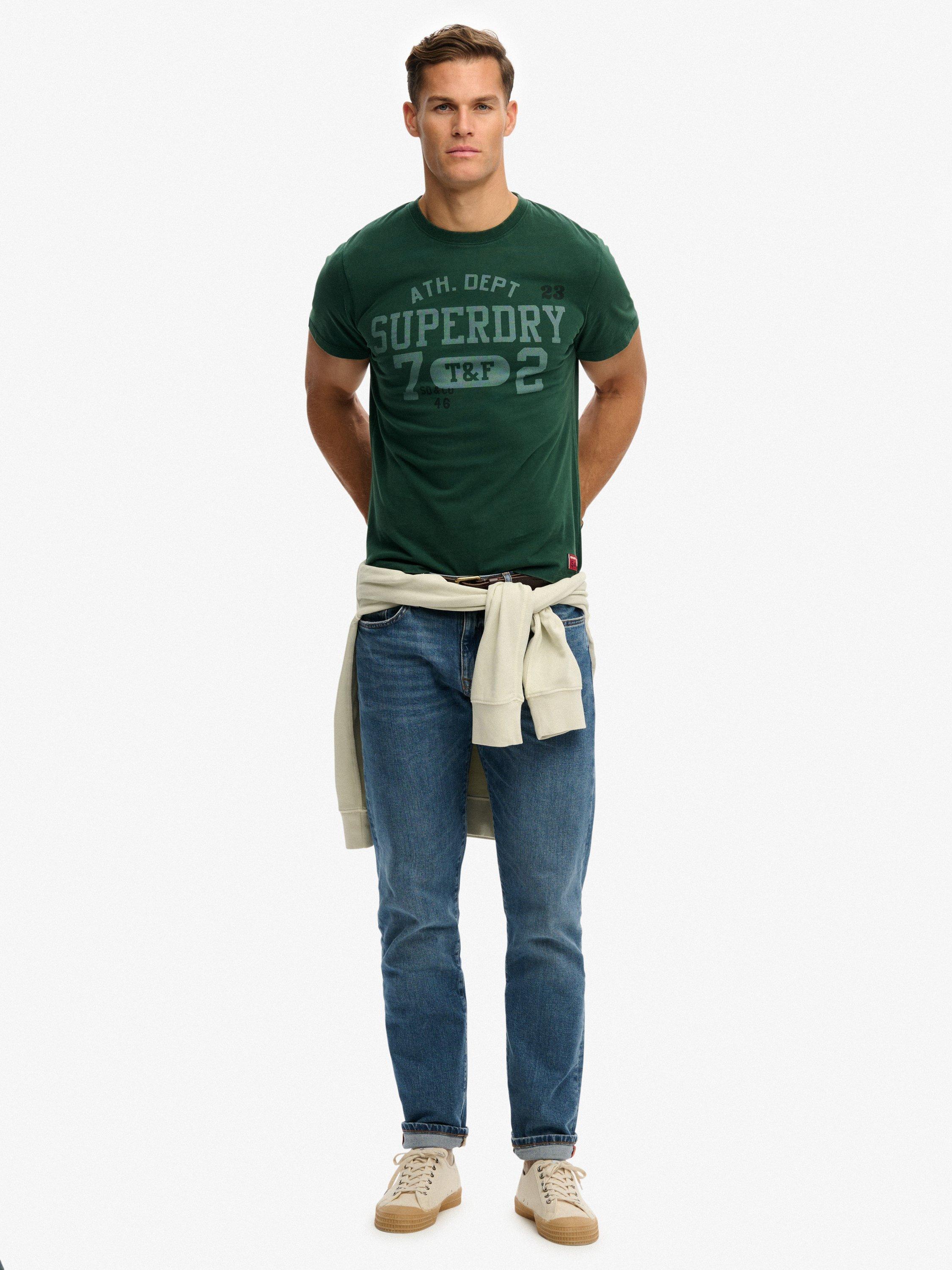 Product image 3 of 5, which shows Superdry Vintage Prep Relaxed T-Shirt, Enamel Green, XXL