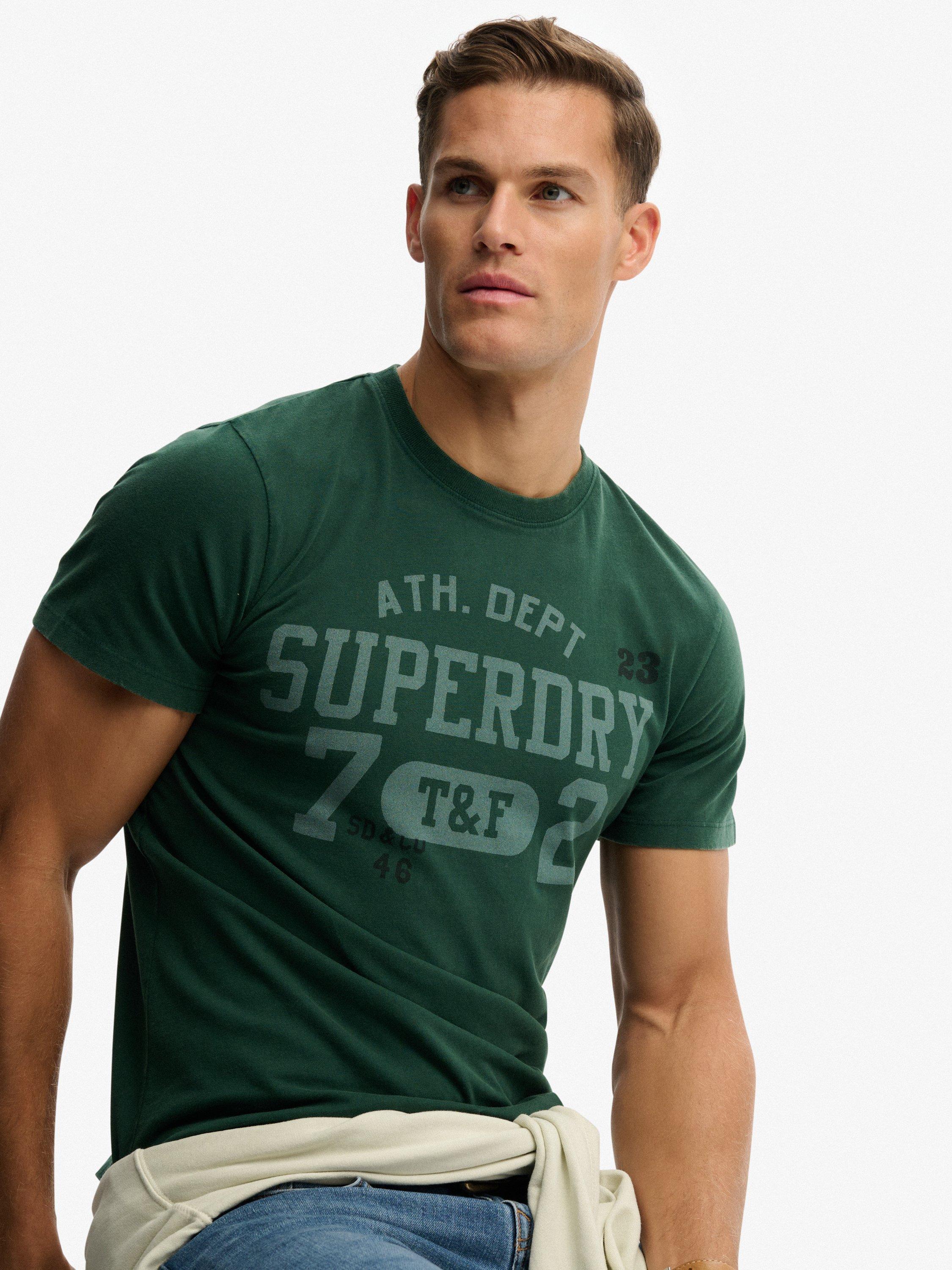 Product image 4 of 5, which shows Superdry Vintage Prep Relaxed T-Shirt, Enamel Green, XXL