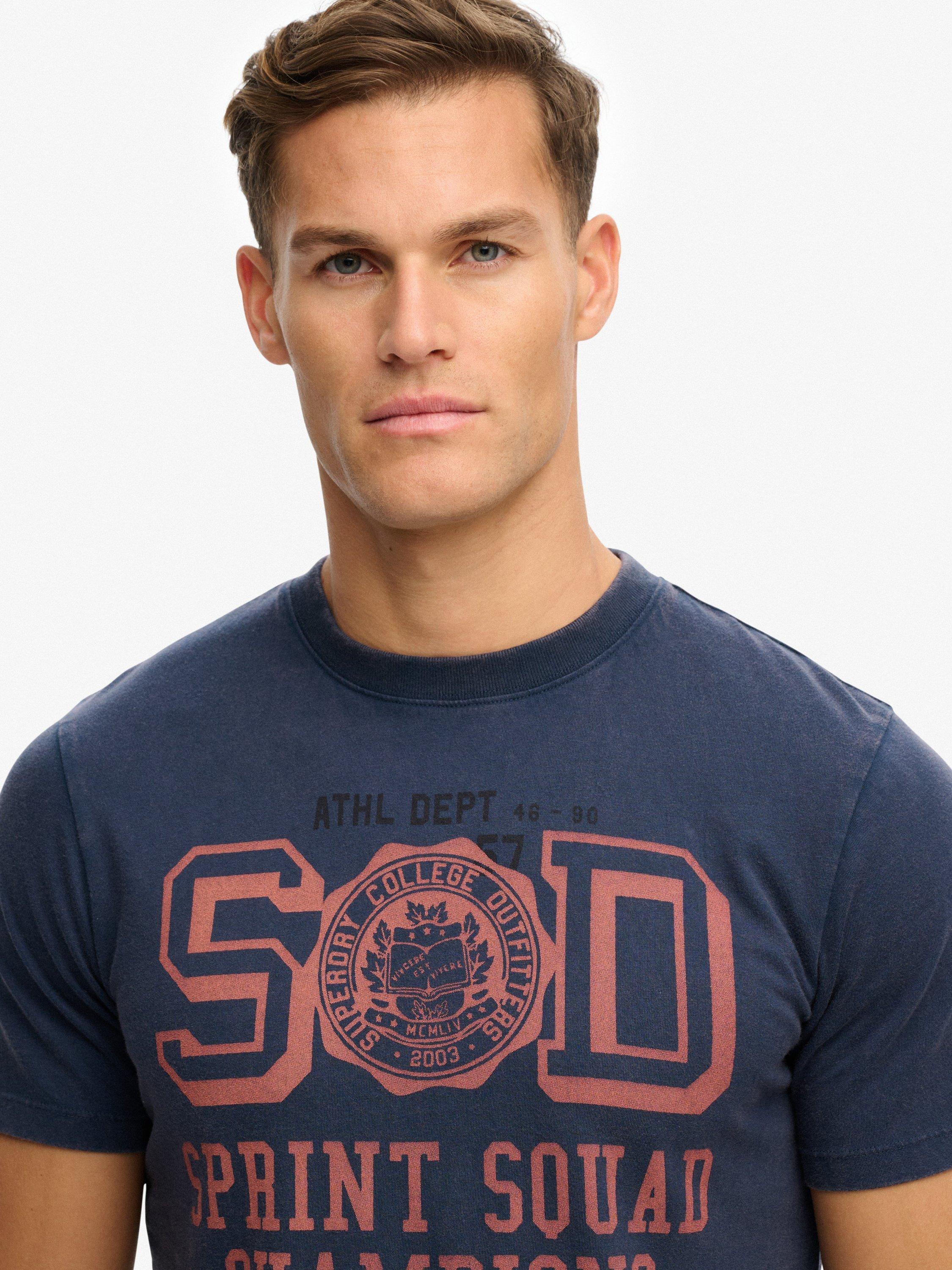 Product image 5 of 6, which shows Superdry Vintage Prep Relaxed T-Shirt, Lauren Navy, S