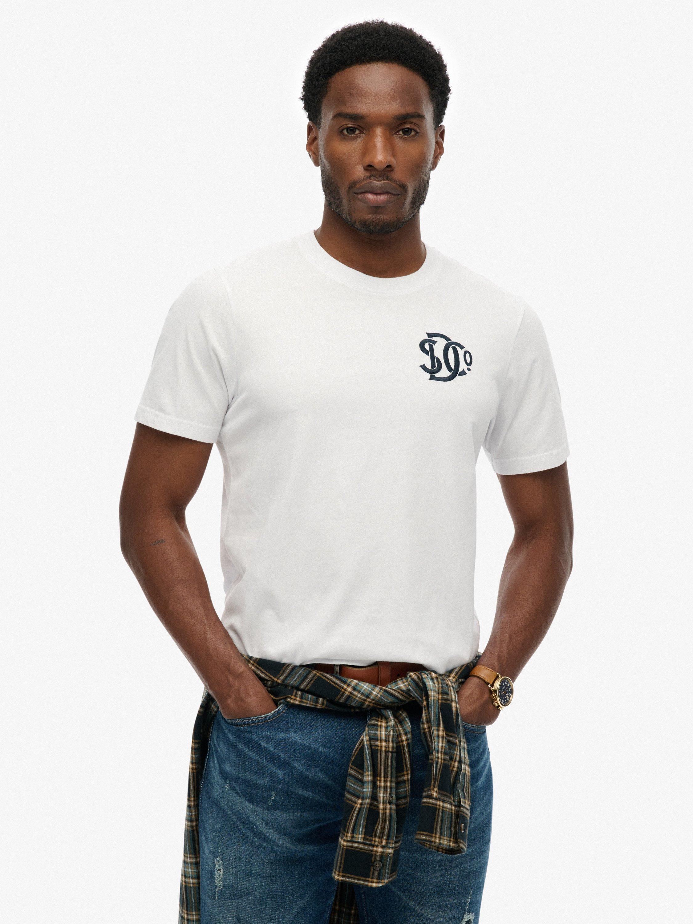Product image 1 of 3, which shows Superdry Crew Neck Cotton T-Shirt, Optic, XXXL