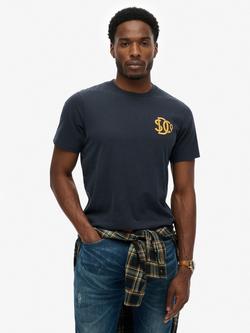 Superdry Crew Neck Cotton T-Shirt, Eclipse Navy