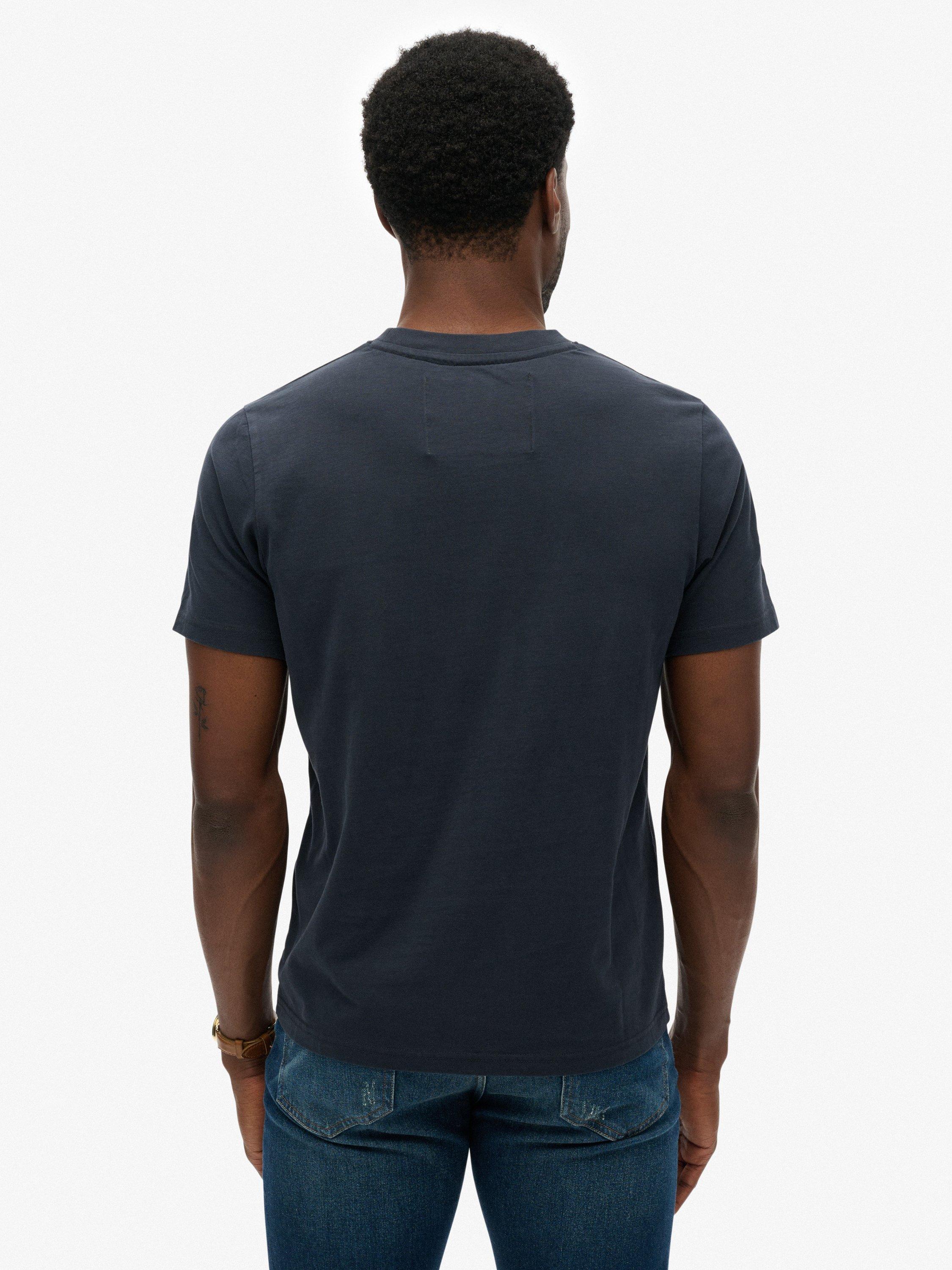 Product image 2 of 4, which shows Superdry Crew Neck Cotton T-Shirt, Eclipse Navy, S