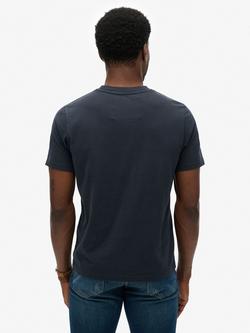 Superdry Crew Neck Cotton T-Shirt - view 2, Eclipse Navy