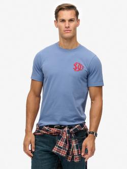 Superdry Sd&Co Neon Relaxed T-Shirt, Bay Blue, Bay Blue