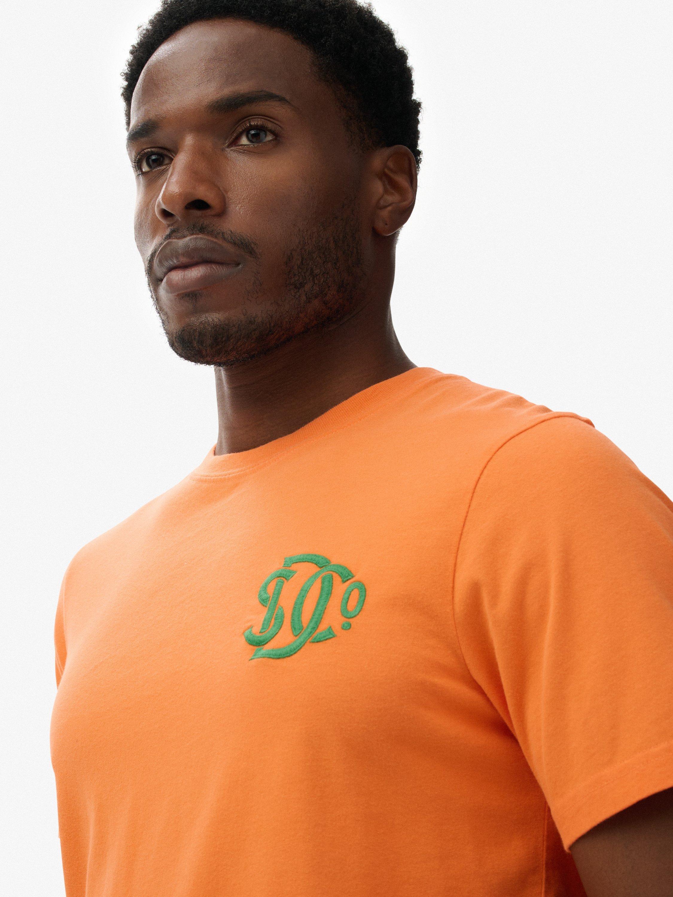 Product image 3 of 4, which shows Superdry Crew Neck Cotton T-Shirt, Firecracker Orange, S