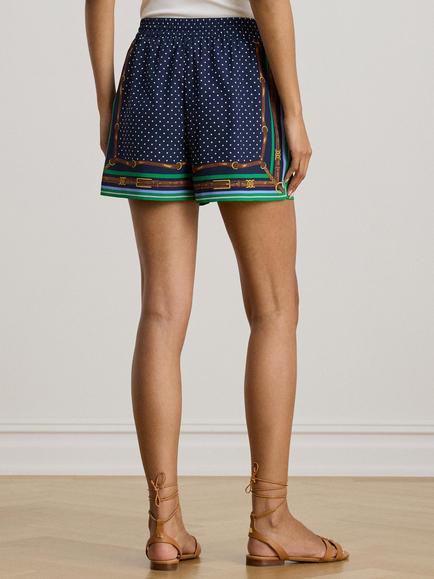 Lauren Ralph Lauren Darrett Belt & Spot Print Shorts, Multi - view 2, Multi