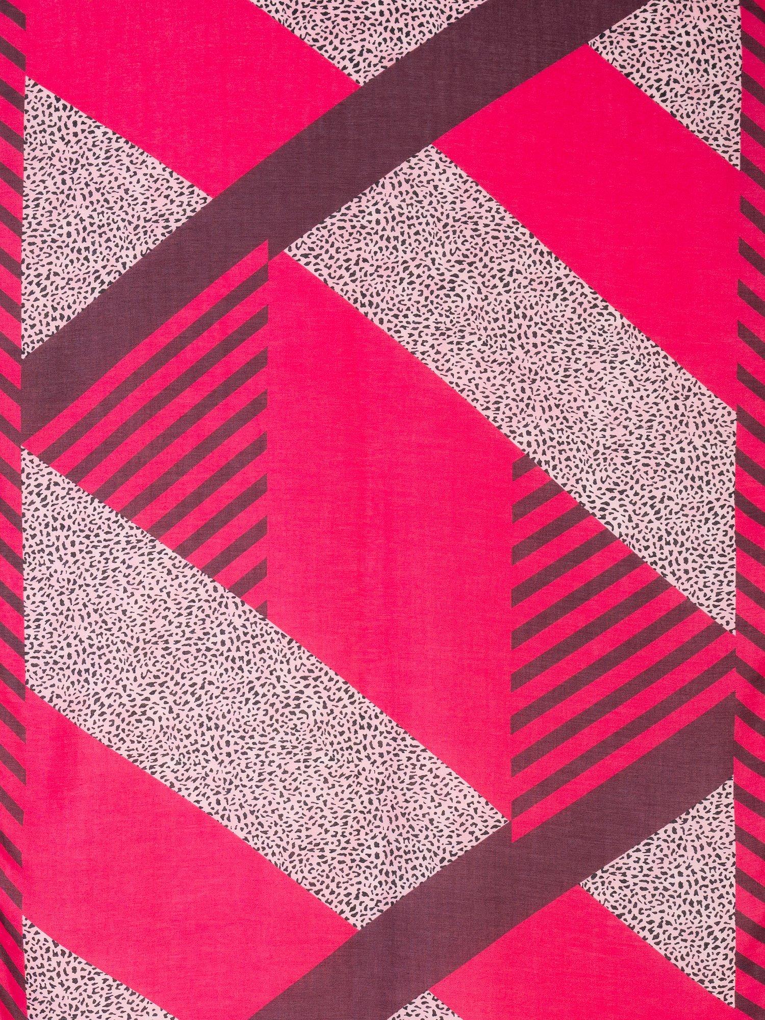 Product image 4 of 5, which shows chesca Animal Print Striped Scarf , Fuchsia/Purple, One Size