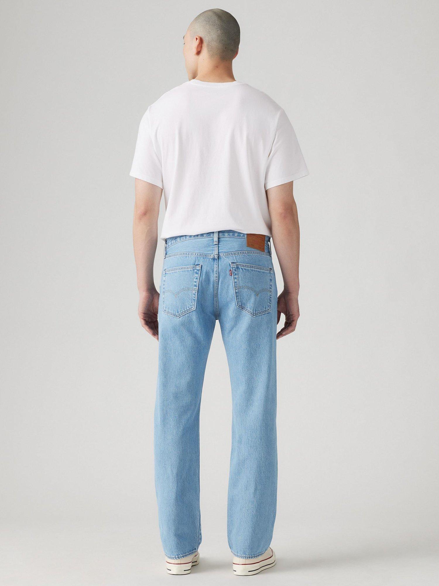 Product image 2 of 4, which shows Levi's 501 Straight Leg Denim Jeans, Building Blue, 30S