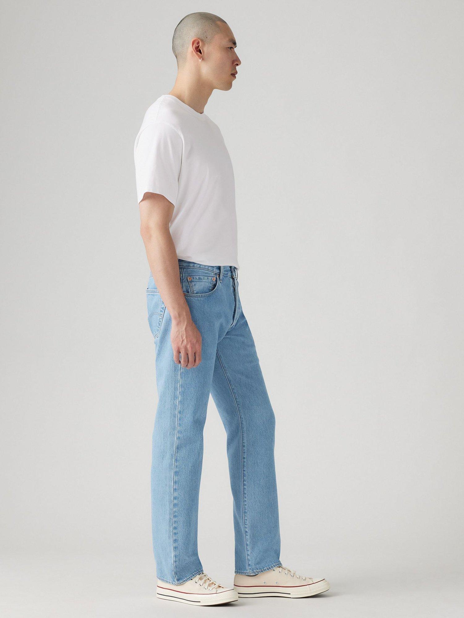 Product image 3 of 4, which shows Levi's 501 Straight Leg Denim Jeans, Building Blue, 30S