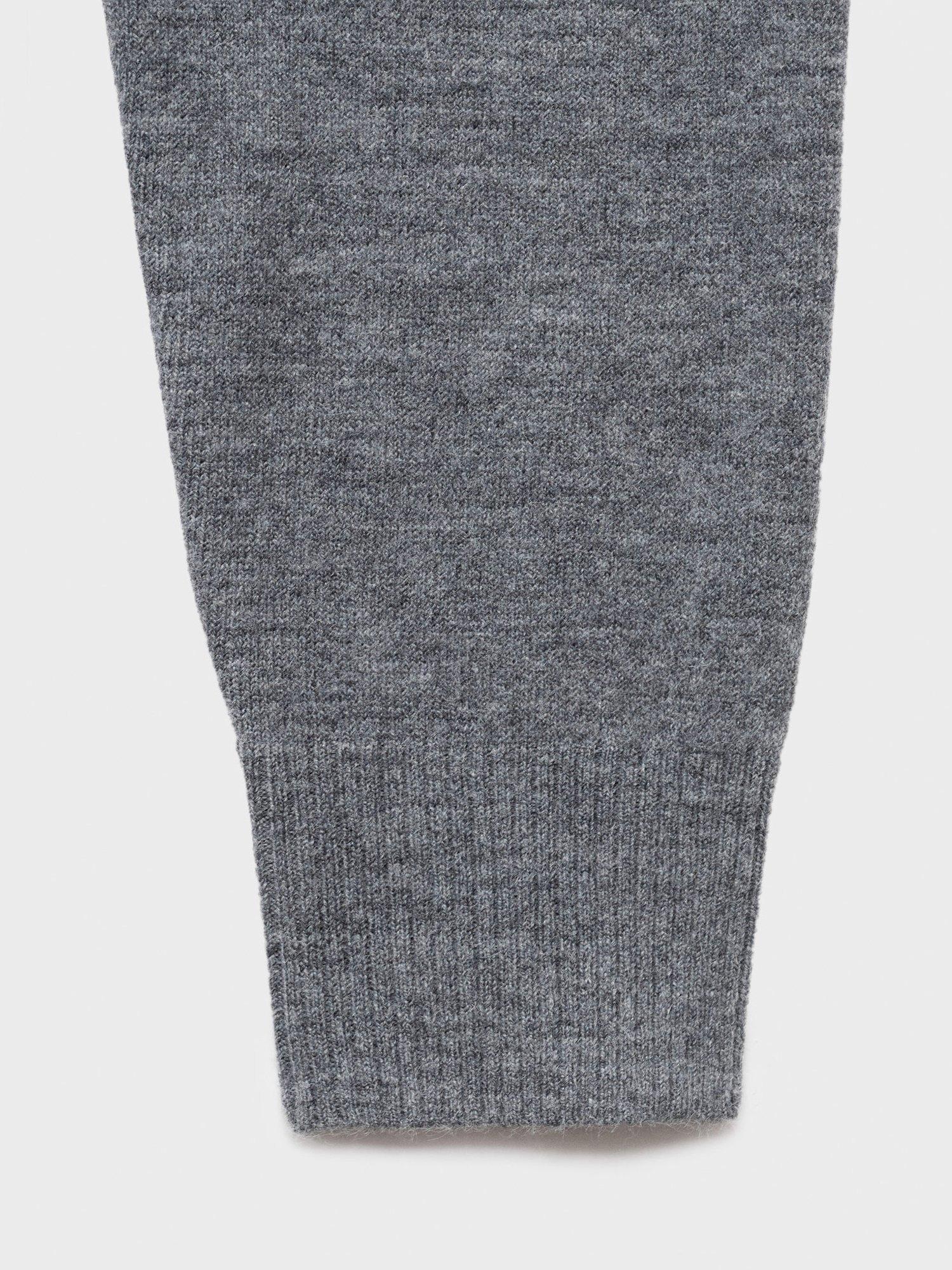 Product image 7 of 7, which shows Mango Nekko V-Neck Wool Blend Pocketed Cardigan , Medium Grey, S