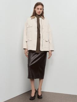 Mango Beyonder Corduroy Collar Utility Jacket - view 2, Light Beige