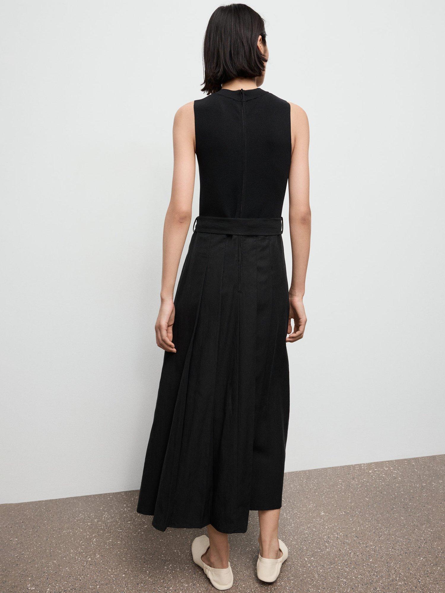 Product image 4 of 8, which shows Mango Niamz Sleeveless Midi Dress, Black, 10