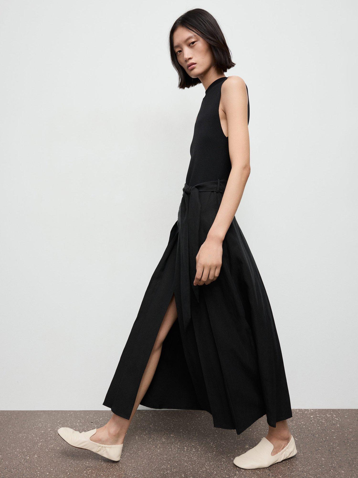 Product image 7 of 8, which shows Mango Niamz Sleeveless Midi Dress, Black, 10