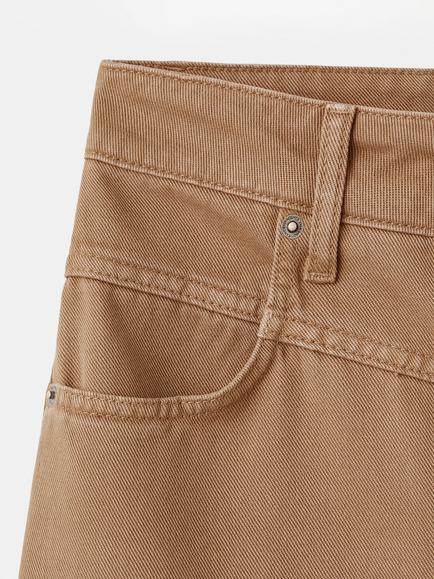 Mango Blair Wide Leg Jeans, Dark Brown - view 2, Dark Brown