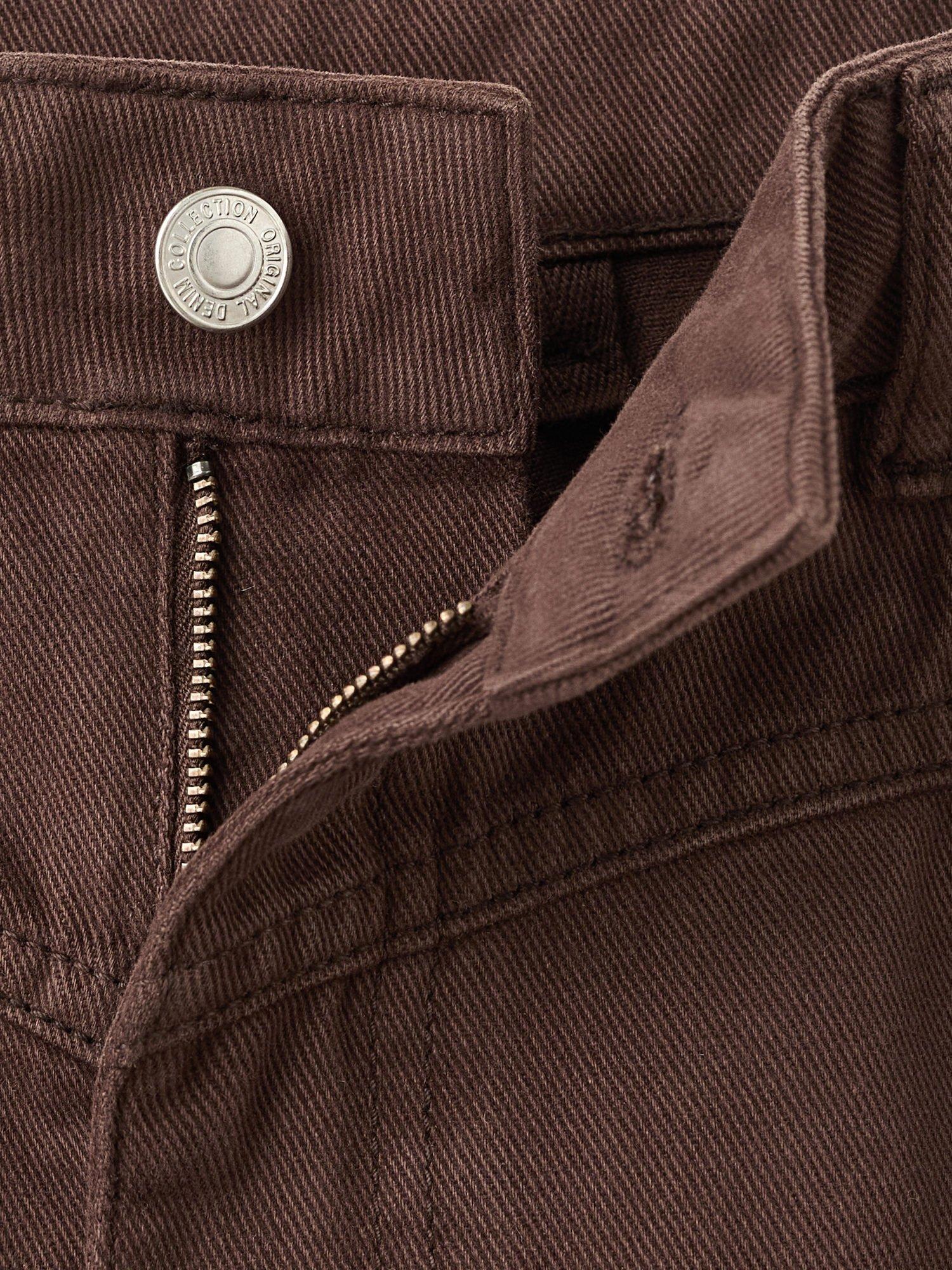 Product image 5 of 7, which shows Mango Blair Wid Leg Cotton Jeans , Dark Brown, 10