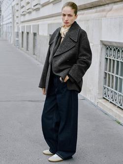 Mango Mid-Rise Wide Leg Pure Cotton Denim Balloon Jeans, Open Blue