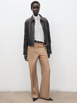 Mango Amaio Tie-Neck Jersey Sweater - view 2, Grey