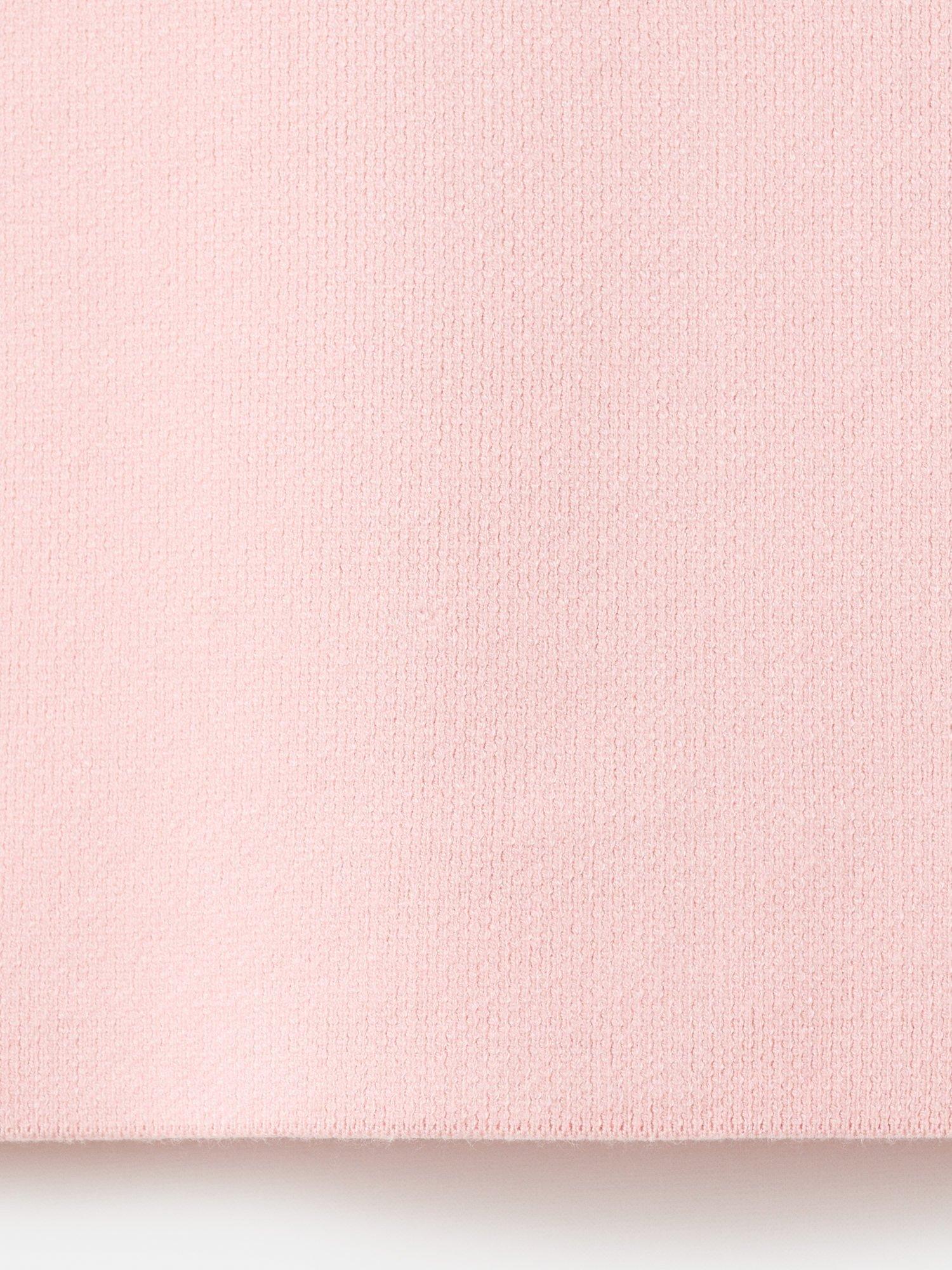 Product image 5 of 7, which shows Mango Comfy Short-Sleeved Turtleneck Sweater, Pink, S