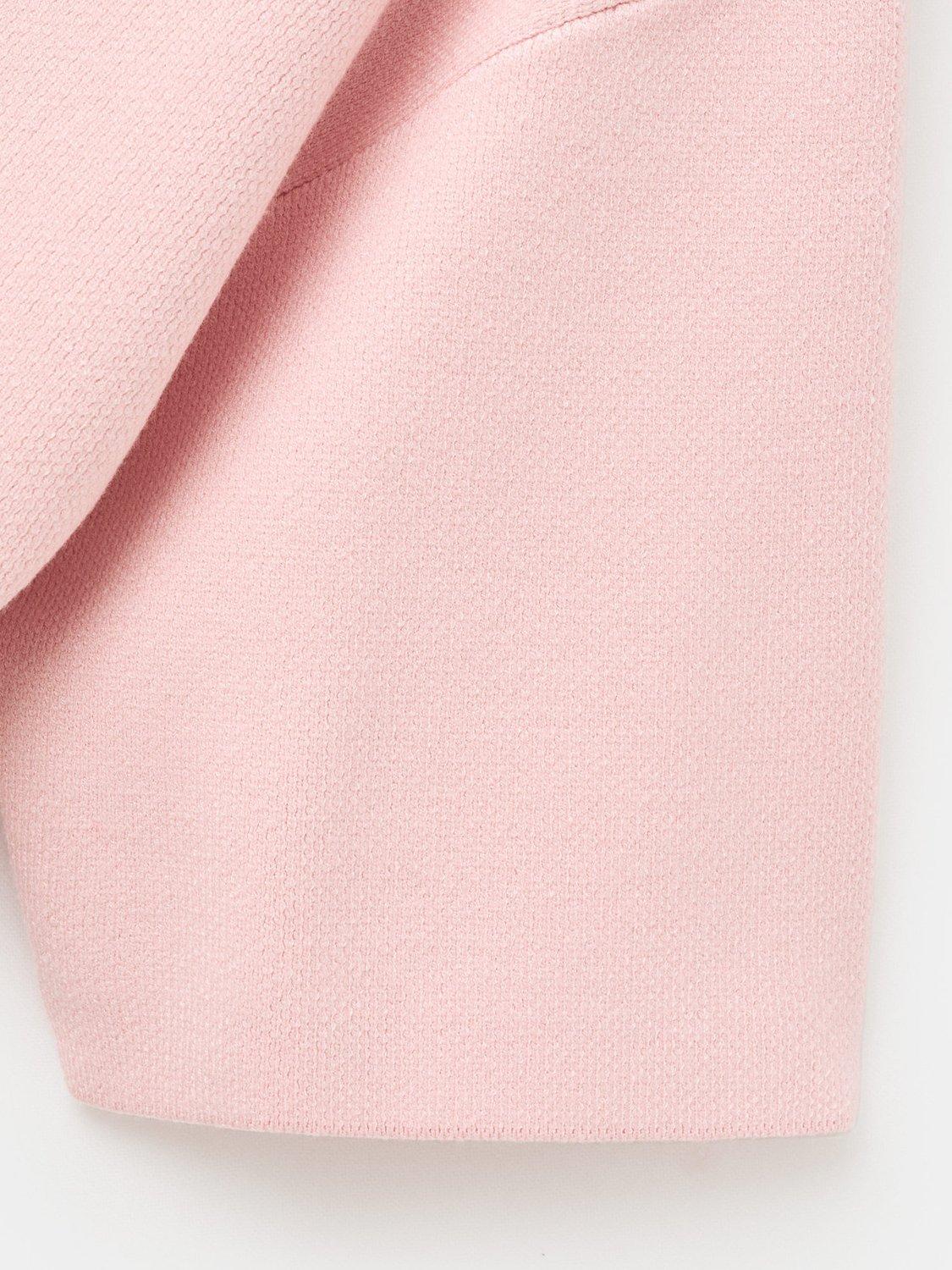 Product image 7 of 7, which shows Mango Comfy Short-Sleeved Turtleneck Sweater, Pink, S