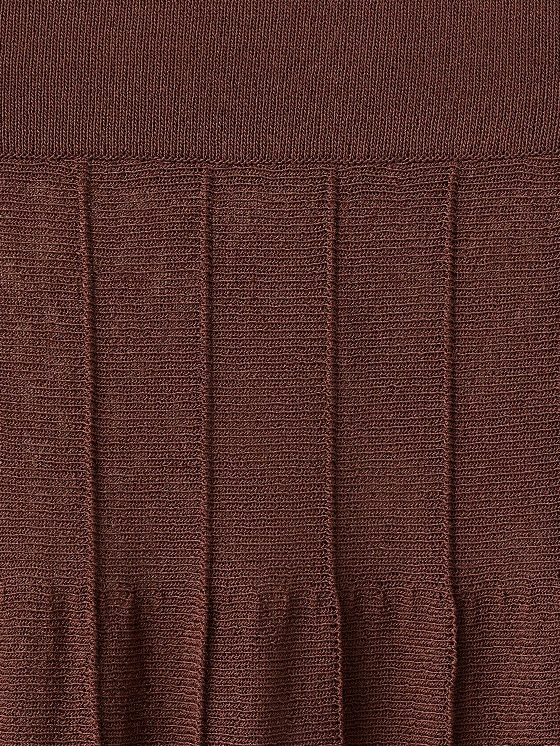 Product image 8 of 8, which shows Mango Long Seam Knitted Floor-Grazing Skirt, Brown, S