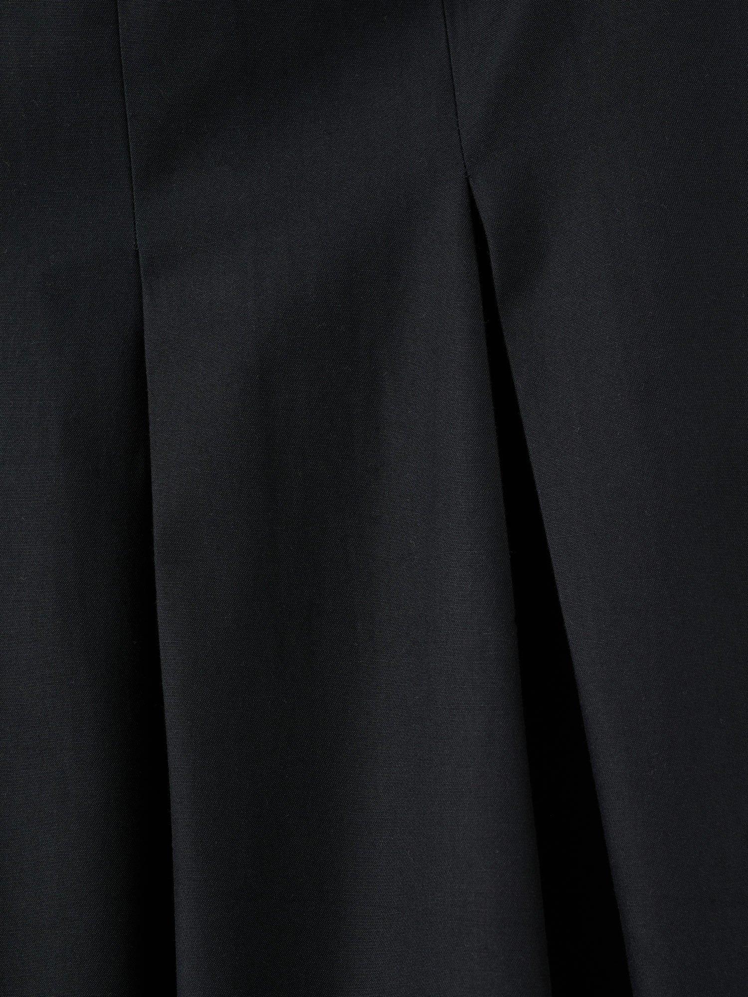 Product image 5 of 8, which shows Mango Olivia A-Line Cotton Midi Skirt, Black, 10