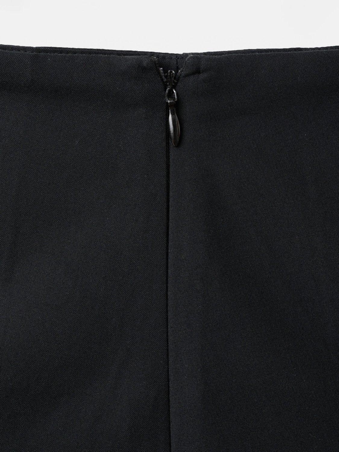 Product image 8 of 8, which shows Mango Olivia A-Line Cotton Midi Skirt, Black, 10