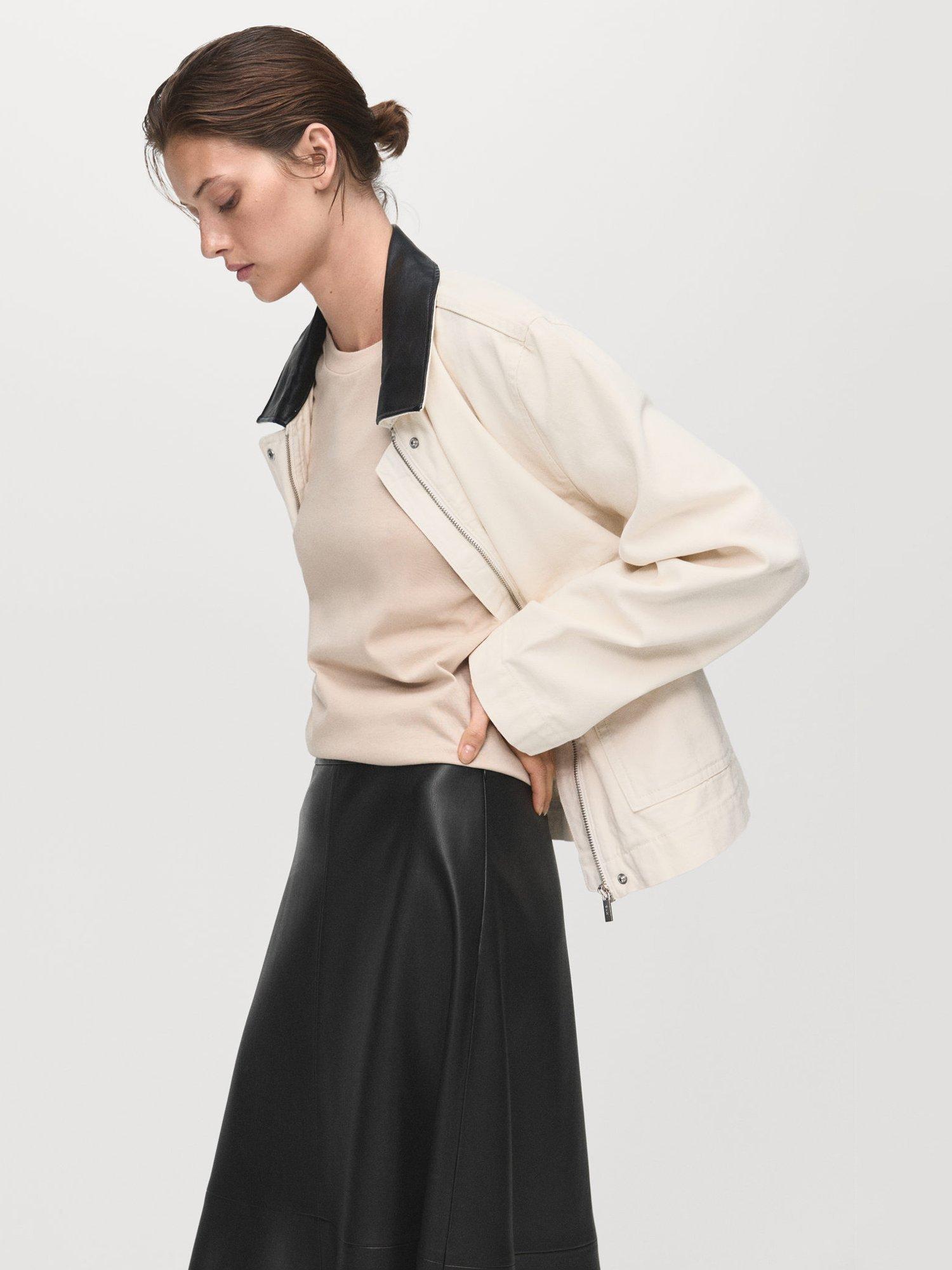 Product image 6 of 8, which shows Mango Paris A-Line Tiered Plus Size Midi Skirt , Black, 10