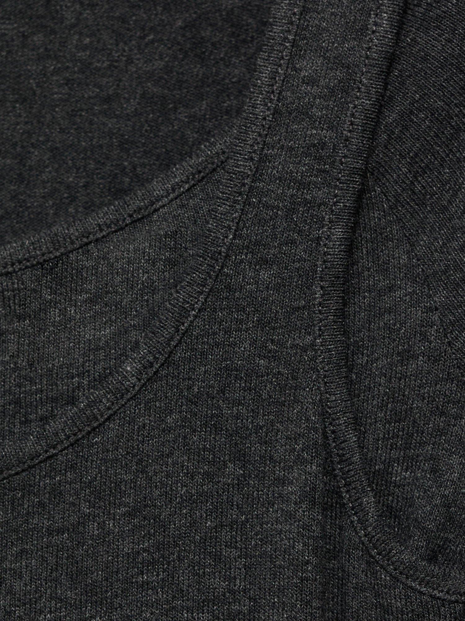 Product image 8 of 8, which shows Mango Belle Layered Fine Knit Top, Dark Grey, L