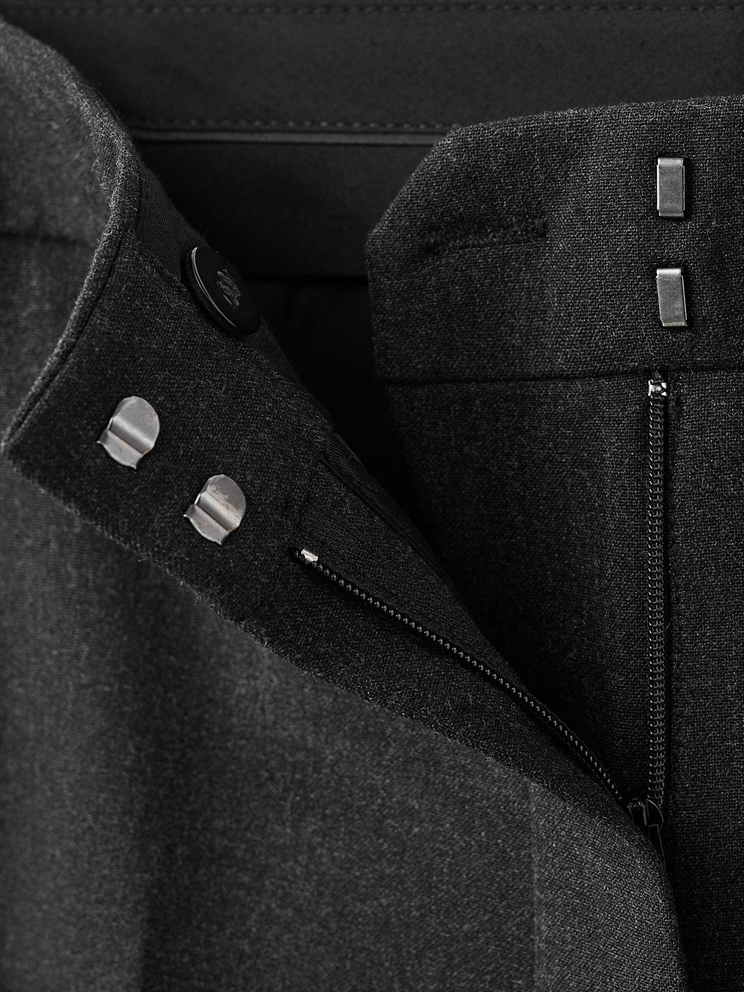 Product image 8 of 8, which shows Mango Daisy Wide Leg Trousers, Grey, 4